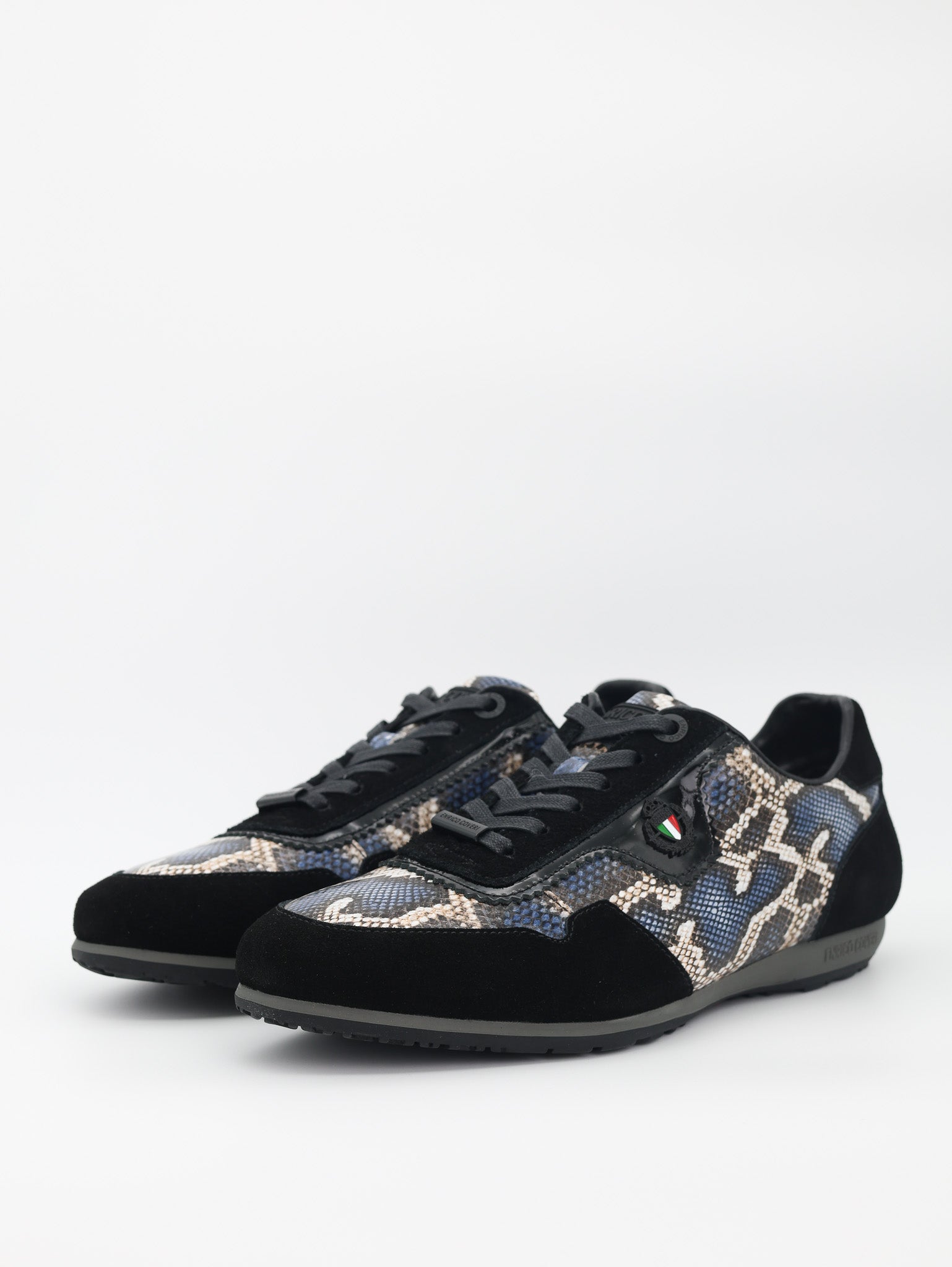 Enrico Coveri Takkies Snake Skin Low Navy-Beige